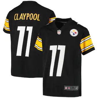 youth nike chase claypool black pittsburgh steelers game je